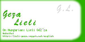 geza lieli business card